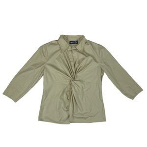 Boutique Europa Long Sleeve Top in Green | Size 14
